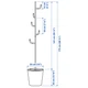 Вішалка для одягу, чорна, 173x33 см IKEA ÄLGANÄS 905.858.94 - изображение 3