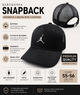 Бейсболка мужская snapback коттоновая с сеткой и маленьким металлическим значком черная весна-лето р.55-56 - изображение 4