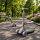Детский трехколесный самокат с сидением (музыка, подсветка колес и деки, Bluetooth, складной) для мальчика и девочки серый (018) - изображение 2