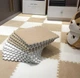 Мягкий коврик пазл детский 10 шт 30×30×1,5 см белый беж, напольный EVA коврик с плюшевым слоем - изображение 5