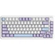 Клавіатура ігрова Ajazz AK820 Max механічна 82 клавіші USB-C Magnetic Switch White/Purple (AK820MAX-WM-PWB) - зображення 1