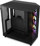 Корпус NZXT H6 Flow RGB (CC-H61FB-R1) / Mid-Tower / ATX, Micro-ATX, Mini-ITX / 3x120mm ARGB / 1xUSB Type-C / Без БЖ / Чорний - зображення 6