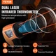 Инфракрасный термометр Vevor IR05 Оранжевый Б/В k1 - изображение 5