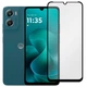 Захисне скло для телефона Motorola G06 протиударне на весь екран прозоре з чорною рамкою - зображення 1