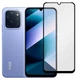 Защитное стекло для телефона Xiaomi Poco C85 противоударное на весь экран прозрачное с черной рамкой - изображение 1