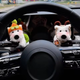 Мякая игрушка в авто на руль собачка в очках шапке dog на переклчатель двориников - изображение 4