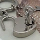 Брелок для ключей двойной сердце металлический для пары замок декоративный открывает ключ звезда - изображение 6