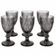 Набір гранених фужерів із чарками High Quality Glass 12 предметів Smoky grey - зображення 7