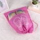 Чохол для зберігання та перевезення взуття Shoe Bag на затяжках, з віконцем 27 х 36 см (WW58742-3) Рожевий - зображення 4