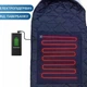 Зимовий спальний мішок з підігрівом від повербанка USB 215х65 см зелений - изображение 2