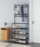 Універсальна вішалка для одягу New simple floor clothes rack розмір 60X29.5X151 см Чорна - изображение 1