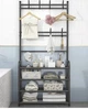 Універсальна вішалка для одягу New simple floor clothes rack розмір 60X29.5X151 см Чорна - изображение 3