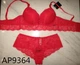 Комплект белья: бюстье push-up и трусики бразилианы 9364 Balaloum красный 75C/M - изображение 1