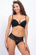 Комплект белья: бюстгальтер push-up и трусики 9386 Balaloum черный 70B/S - изображение 1