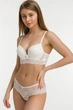 Комплект белья: бюстье push-up и трусики бразилианы 9364 Balaloum молочный 85D/XL - изображение 1