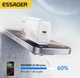 Комплект для швидкого заряджання: Зарядка 30W Essager GaN Mini Type-C швидка зарядка PD3.0+QC3.0 + Кабель Type-C-Type-C 60W 1м ES-CD52 White - зображення 4