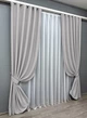 Комплект готовых штор VR-Textil Блэкаут двусторонний Eclipsе № 1791ш Светло-серый 130х270 см 2 шт (39-990) - изображение 3