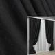 Комплект готових штор VR-Textil Льон Grand Linen № 2040ш Чорний 200х300см 2 шт (32-386) - зображення 1