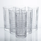 Набор стаканов Geometric Glass 6 штук по 300 мл с рельефным узором HP-17-3 - изображение 1