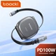 Кабель Type-c - Type-c 100W 1М Toocki Retractable Charging Cable C-C100W 1m - зображення 1