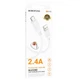 Кабель Borofone BX115 Lotto Data Cable USB to MicroUSB , 2.4A быстрая зарядка и передача данных, 1 м, White - изображение 1