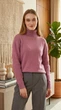 Свитер женский No Brand П971 сиреневый размер XL-XXL - изображение 1