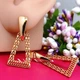 Серьги Xuping Jewelry длина 3.4см ширина 1.5см медицинское золото позолота 18К с1681 - изображение 2