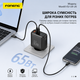 Зарядное устройство Foneng Display HuB 65W GaN мощное универсальное с индикатором заряда портативный адаптер с быстрой зарядкой блок питания USB-A и USB-C энергоэффективный для телефонов планшета айфона и самсунга Apple iPhone Samsung - изображение 2