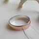 Обруч серебряный с золотой напайкой классический гладкий - изображение 4