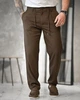 Штани чоловічі Old Money коричневі ТР6865 з підворотом, smart casual 34 - зображення 1