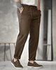 Штани чоловічі Old Money коричневі ТР6865 з підворотом, smart casual 34 - зображення 3