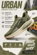 Чоловічі кросівки Jastix олива ВТ4742, дихаюча сітка, підошва EVA 43 - зображення 7