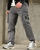 Городские карго штаны джоггеры Stone Island светло-серые ВТ4711 tactical style M - изображение 2
