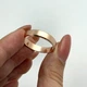 Обруч серебряный с позолотой гладкая американка классический - изображение 4