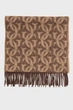 Чоловічий коричневий вовняний шарф з візерунком G MONOGRAM WOVEN SCARF Gant OS 9920247 - изображение 2