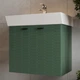 Тумба с умывальником DEVIT Flow 59x55.2x38.6см подвесная зеленая 484060E - изображение 2