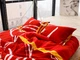 Комплект постільної білизни Leleka-Textile 120108389 полуторний твілл, 100% бавовна червоний - изображение 7