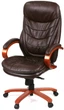 Кресло АКЛАС Валенсия Soft EX MB (Кожа LC-K Dark brown/PU Dark brown) - изображение 1