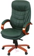 Крісло АКЛАС Валенсія Soft EX MB (Шкіра Lux LC Green/PU Зелений) - зображення 1