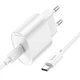 Зарядне Hoco C109A 1xType-C PD20W QC3.0 з кабелем Type-C біле - изображение 5