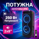 Портативная акустическая система ZPX Bluetooth колонка 250Вт с микрофоном USB SD FM TWS аккумуляторная - изображение 1