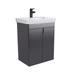 Тумба універсальна МОЙДОДИР SIMPLE GRAPHITE 55-U з умивальником RIVER 55 графітова - изображение 5
