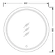 Зеркало Мойдодыр SUNNY 80x80 S с LED-подсветкой и сенсорным выключателем - изображение 5