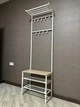 Вешалка для одежды металлическая разборная ELEGANCE 60 см Белый / Дуб Сонома - изображение 4
