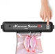 Вакуумний пакувальник для продуктів Vacuum Sealer S 220 В для сухих і вологих продуктів, компактний вакууматор для дому - зображення 4