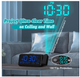 Будильник с проекцией времени Radio Alarm Clock, цифровые настольные часы с USB/Type-C, двойной будильник, температура и дата - изображение 7