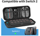 Чехол для Nintendo Switch HEYSTOP | Жесткий водостойкий кейс с 12 слотами для картриджей, дорожной органайзер, черный - изображение 8