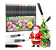 Акварельні маркери-кисті Watercolor Brush Pens 24 кольори + 2 аквапензлі / Набір для малювання та акварельної творчості - зображення 1