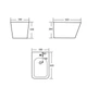 Біде підвісне Qtap Tern 520x350x330 мм, Marble QT17551303GMR - изображение 2