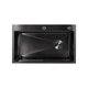 Мийка для кухні інтегрована Lidz Handmade H7545B Brushed Black PVD 3,0/1,0 мм LDH7545BRUBLM49458 - изображение 3
